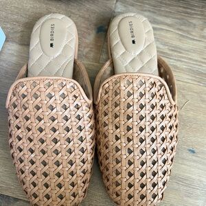 Birdies The Phoebe in Toffee Tan Woven Women's Shoes. Worn once!